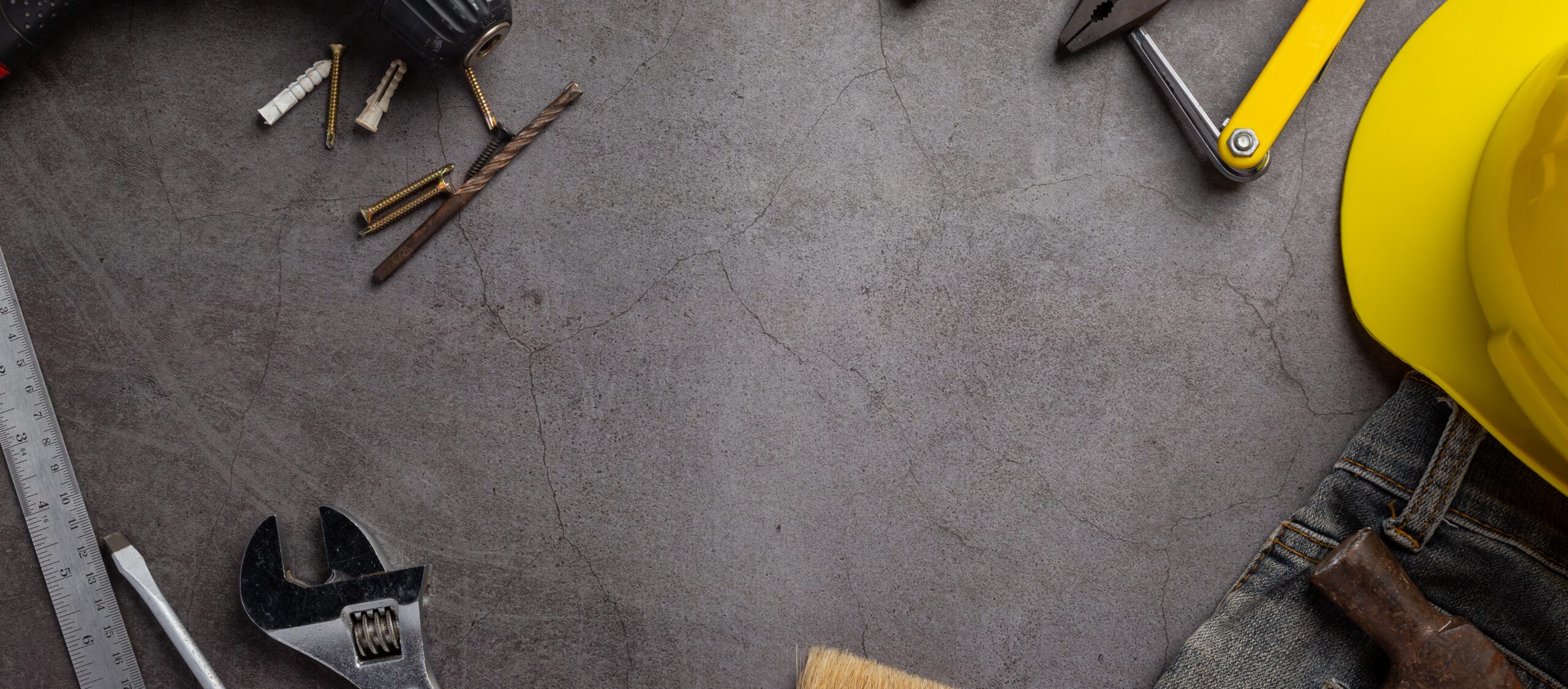 variety handy tools on dark background,Labor day background concept