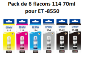 pack de 6 flacons epson pour et-8550
